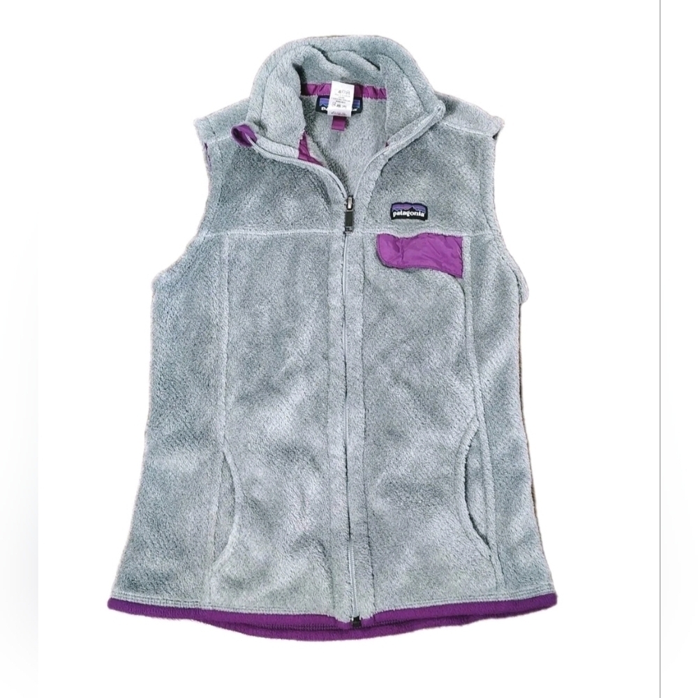 Patagonia Womens Re Tool Fleece Vest XS Gray Purple Gorpcore Outdoor Granola